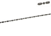 Tarnish Resistant 304 Stainless Steel Chains (1 Meter) 6x3 MM Cylinder With Ball 3 MM Silver Color For Jewellery Making